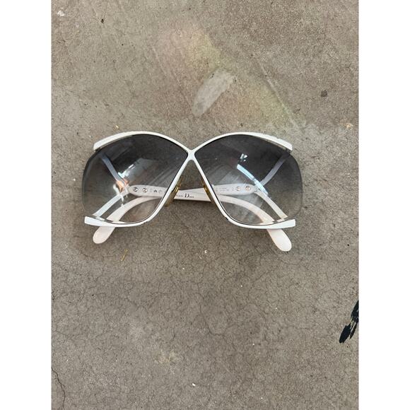 Christian Dior  vintage Glasses, 1980s, White metal frame, Blue tint - Picture 1 of 4